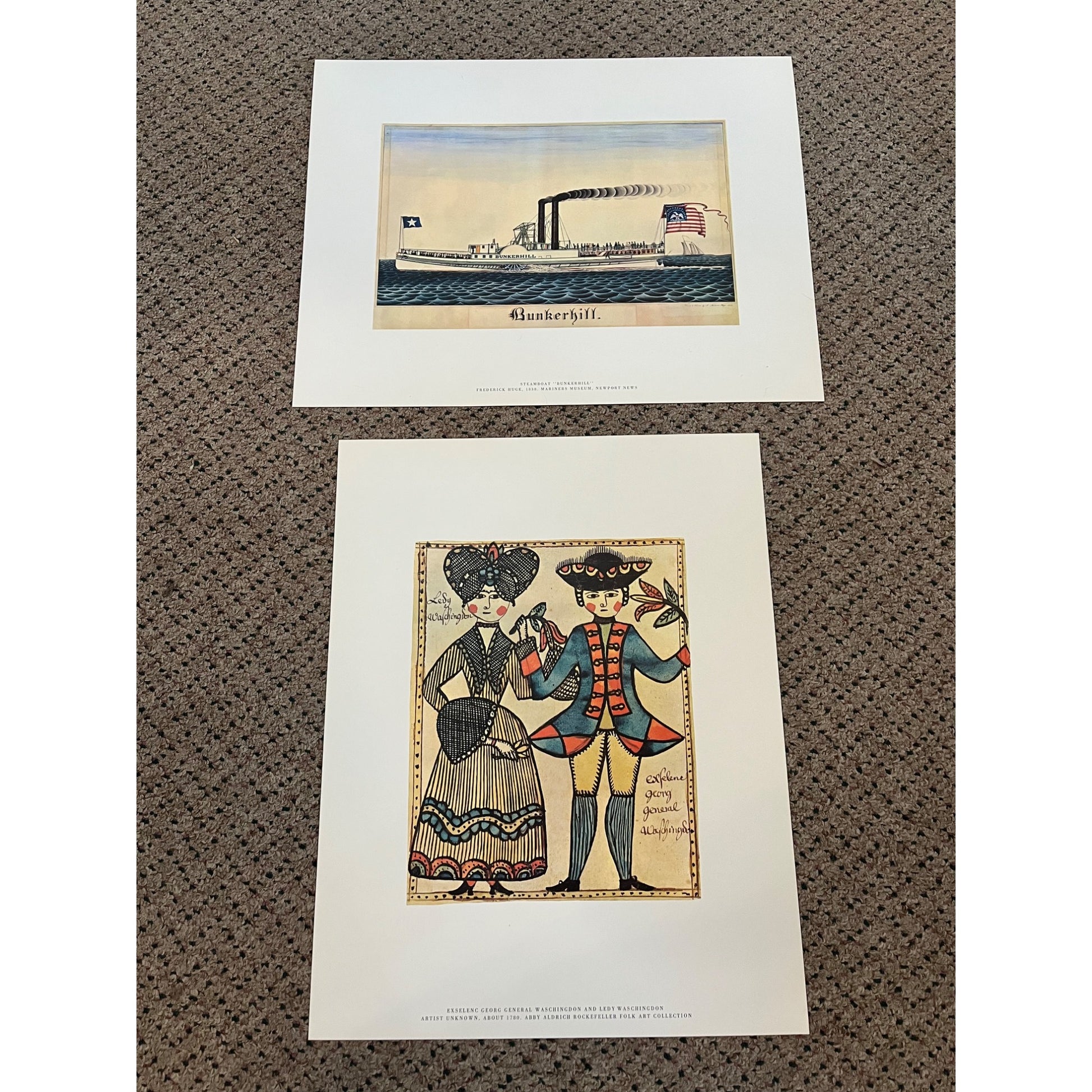 American Primitive Watercolors Complete Color Plates Folio Art (Full Set Of 16)