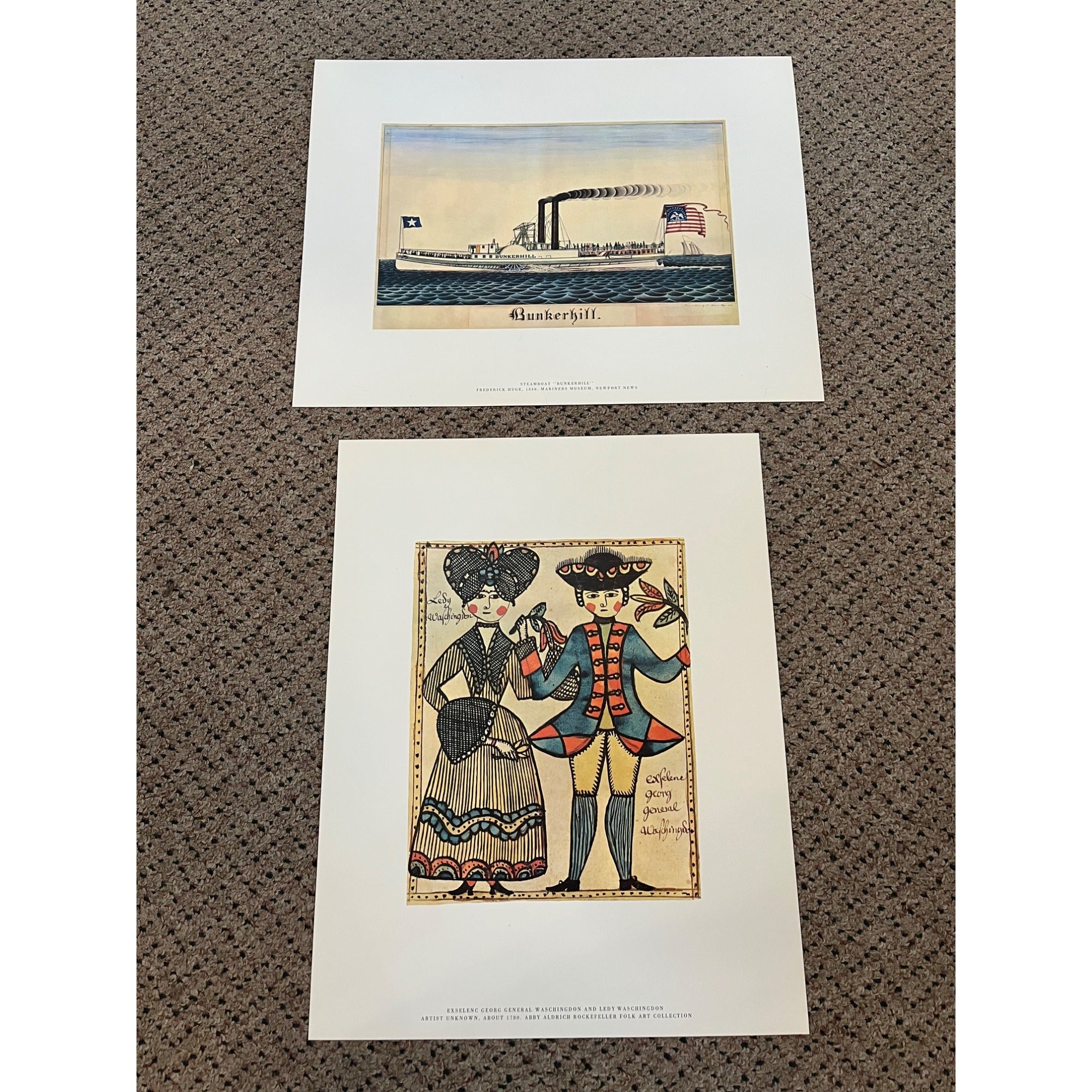 American Primitive Watercolors Complete Color Plates Folio Art (Full Set Of 16)