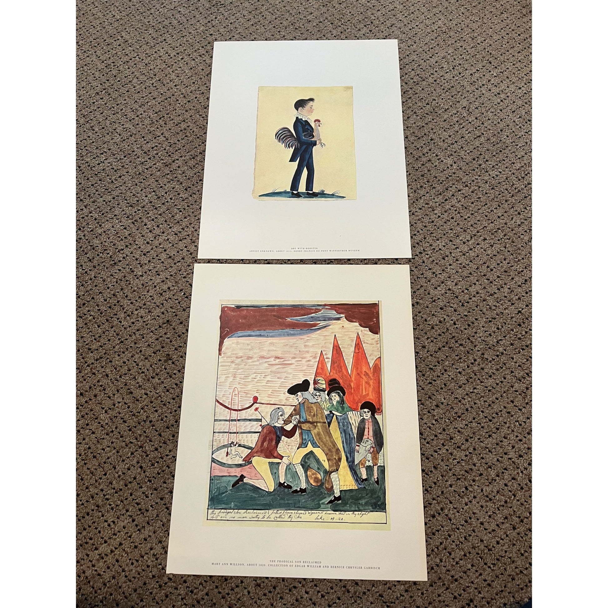 American Primitive Watercolors Complete Color Plates Folio Art (Full Set Of 16)