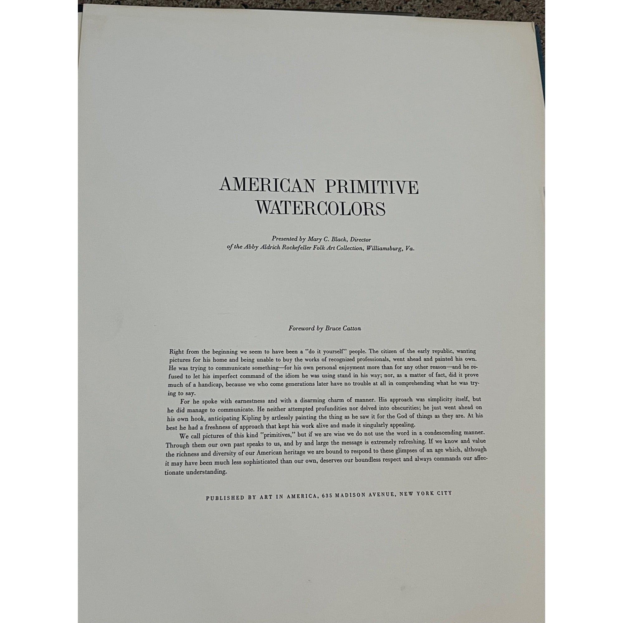 American Primitive Watercolors Complete Color Plates Folio Art (Full Set Of 16)