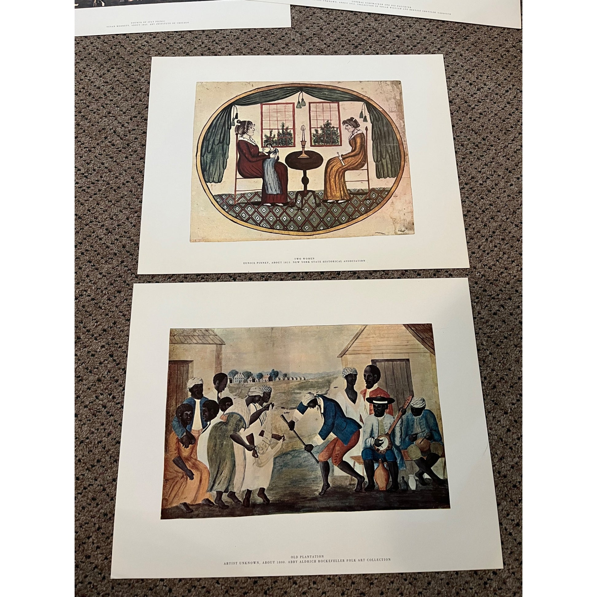 American Primitive Watercolors Complete Color Plates Folio Art (Full Set Of 16)