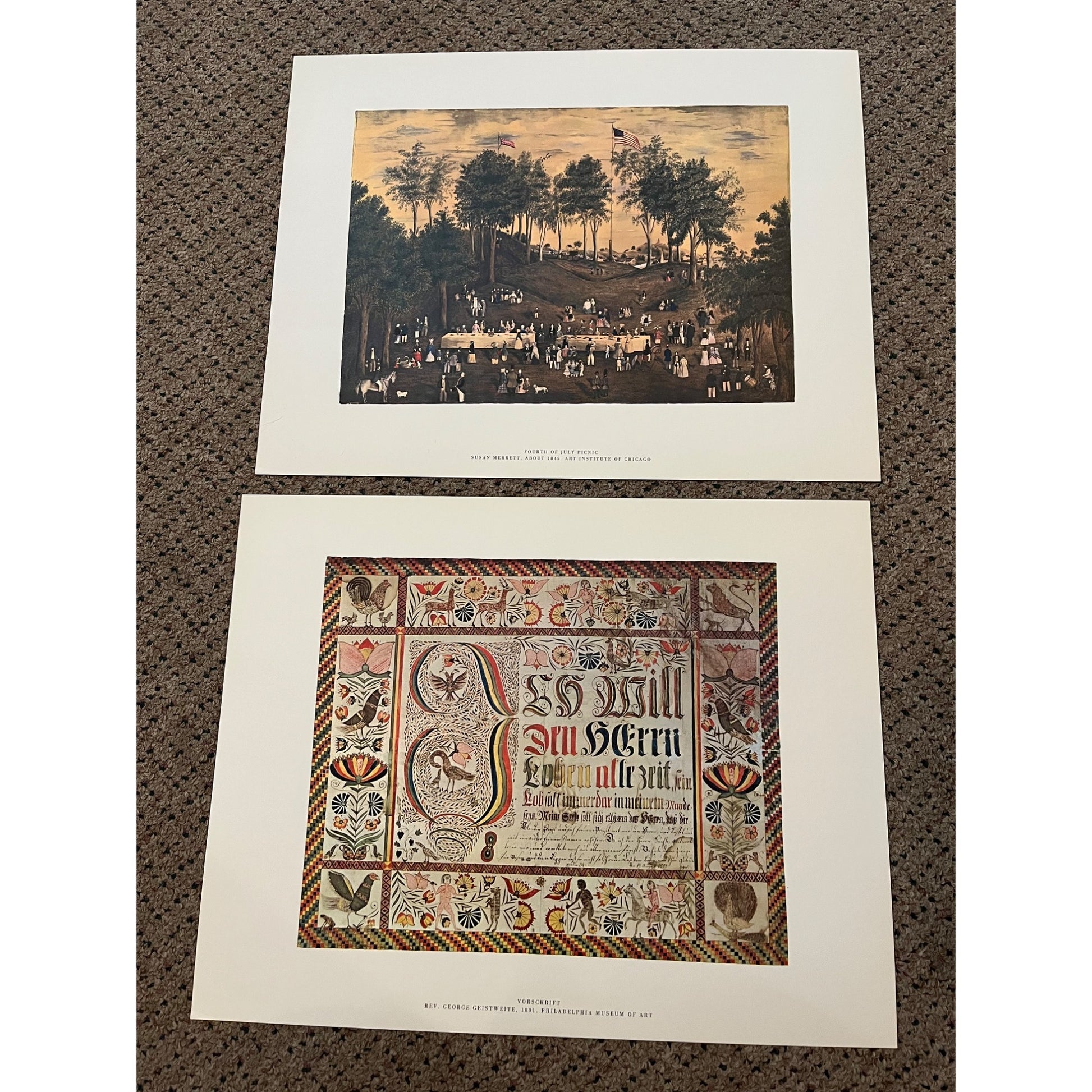 American Primitive Watercolors Complete Color Plates Folio Art (Full Set Of 16)