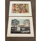 American Primitive Watercolors Complete Color Plates Folio Art (Full Set Of 16)