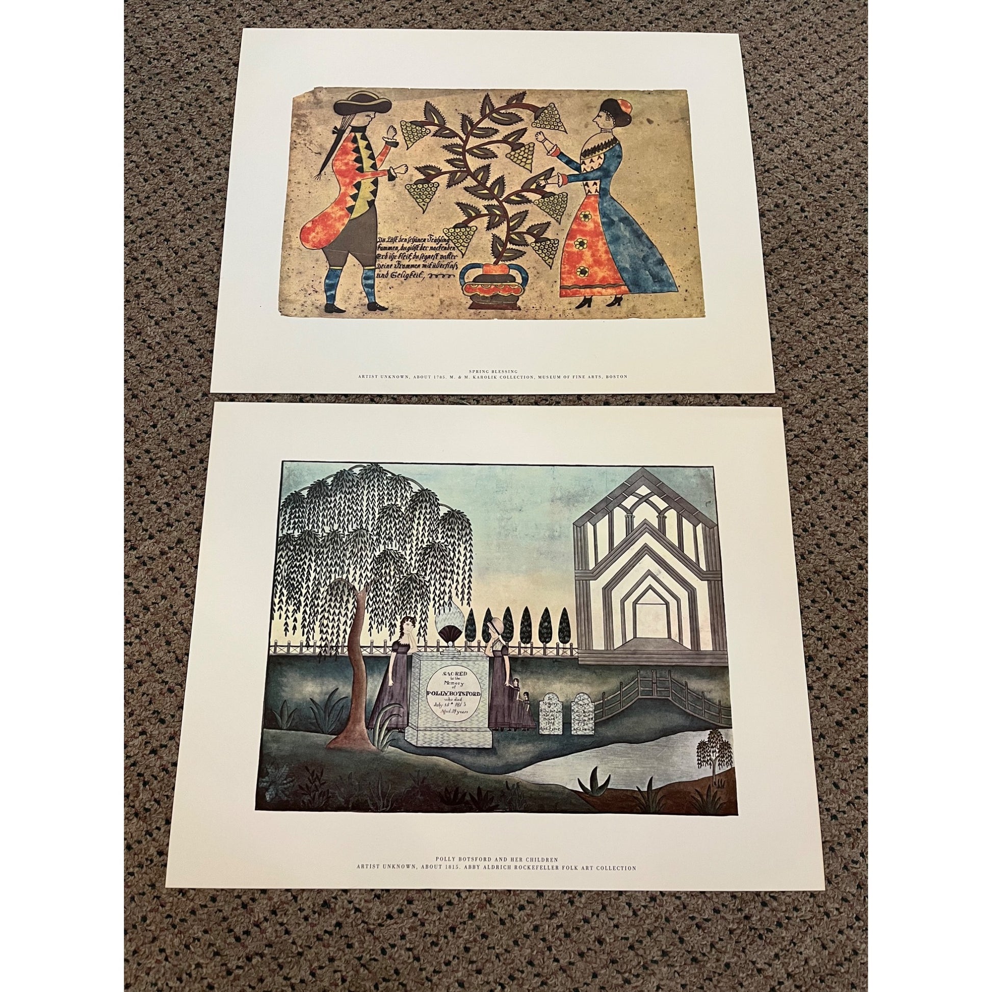 American Primitive Watercolors Complete Color Plates Folio Art (Full Set Of 16)