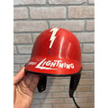 Topper Johnny Lightning 1969-71 Issue Lightning Racer Helmet Red Plastic W/ Foam