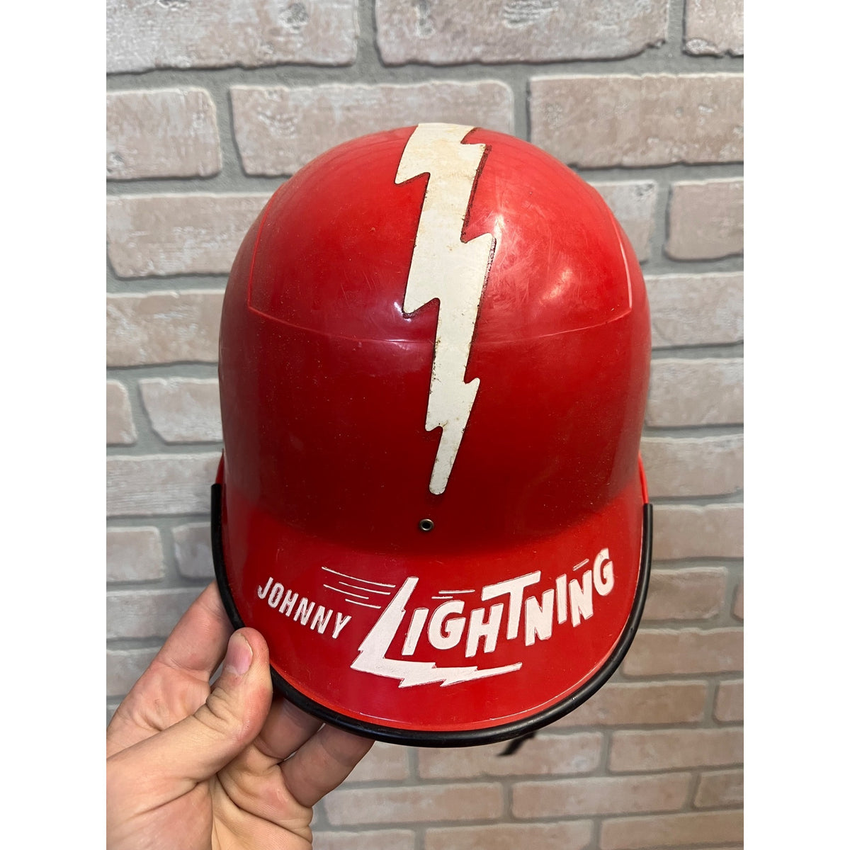 Topper Johnny Lightning 1969-71 Issue Lightning Racer Helmet Red Plastic W/ Foam
