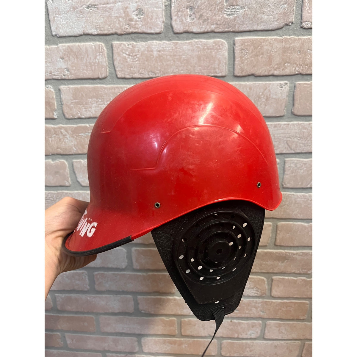 Topper Johnny Lightning 1969-71 Issue Lightning Racer Helmet Red Plastic W/ Foam