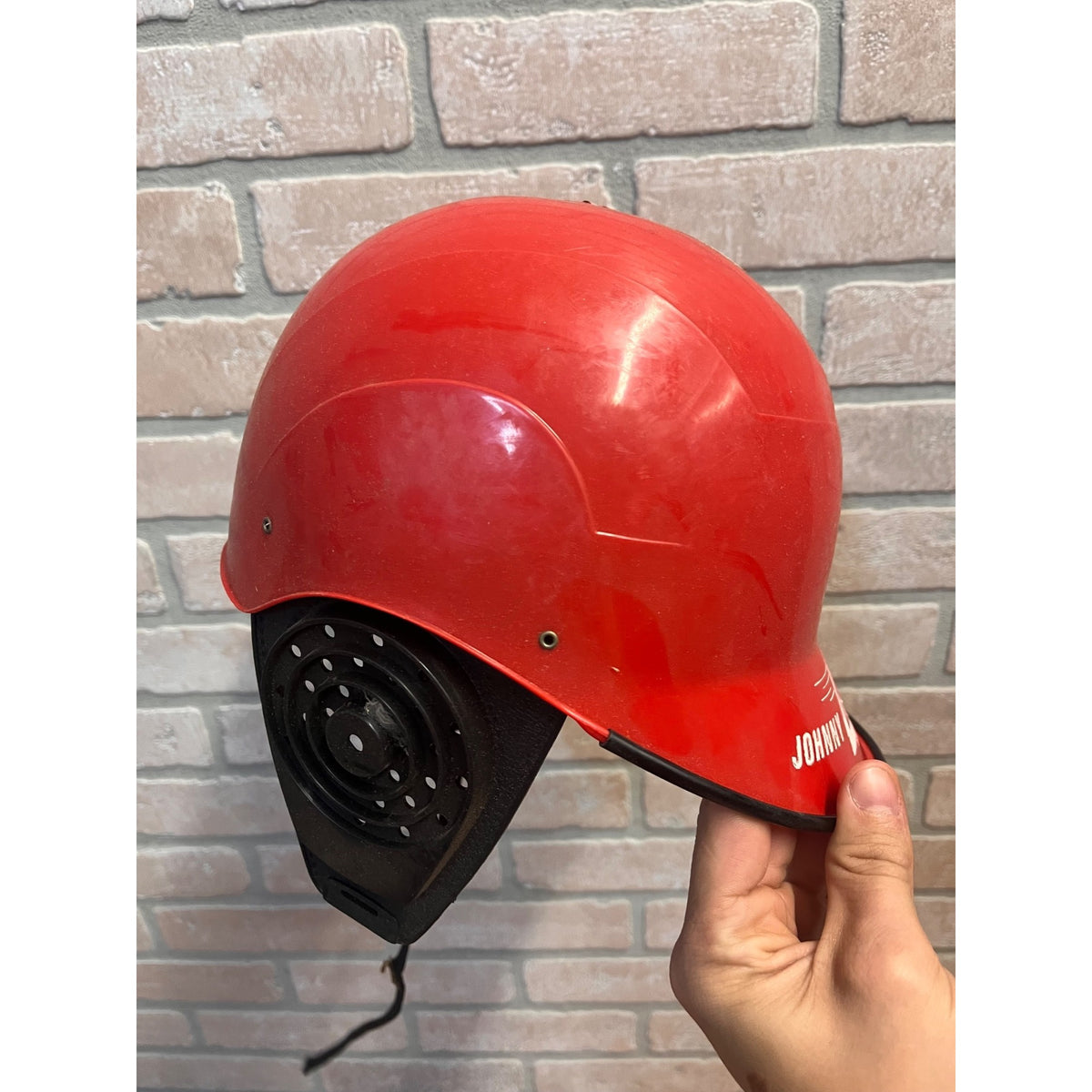 Topper Johnny Lightning 1969-71 Issue Lightning Racer Helmet Red Plastic W/ Foam
