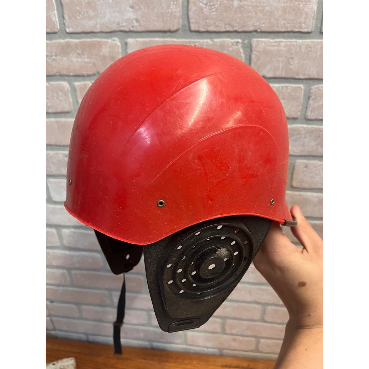 Topper Johnny Lightning 1969-71 Issue Lightning Racer Helmet Red Plastic W/ Foam