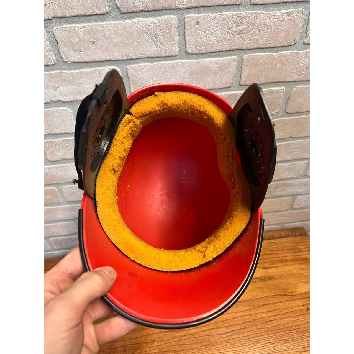 Topper Johnny Lightning 1969-71 Issue Lightning Racer Helmet Red Plastic W/ Foam