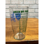 Vintage Heileman's Old Style Beer Glass "I've Got Style" Green Bay Packers 1983 Schedule