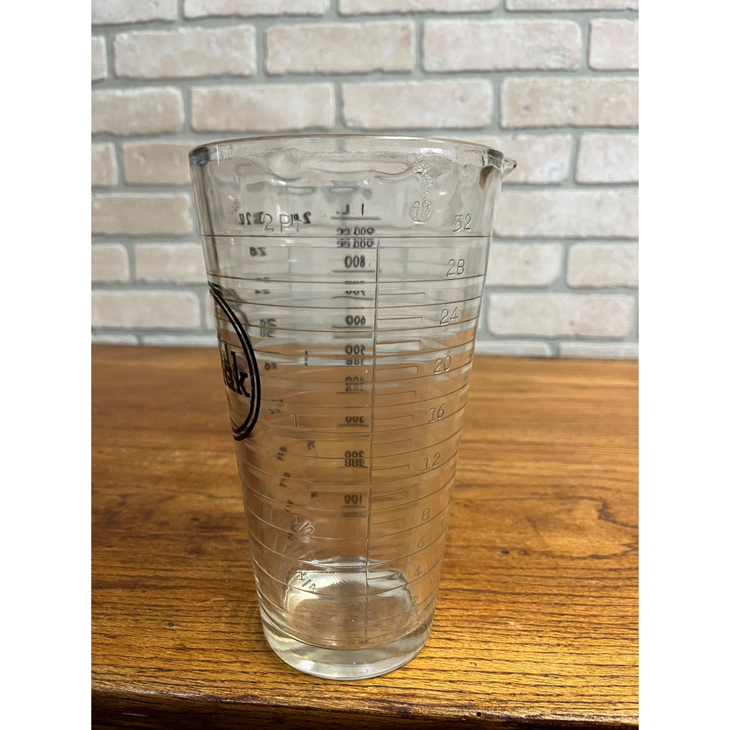 Vintage Kodak 32oz 1L Glass Darkroom Measuring Pitcher Jug Beaker Glass Eastman