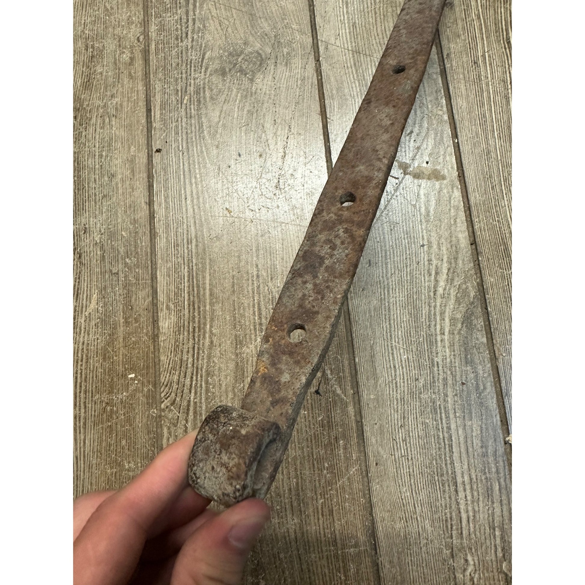 Antique Hand Forged Rustic Barn Door Strap Hinge 20"