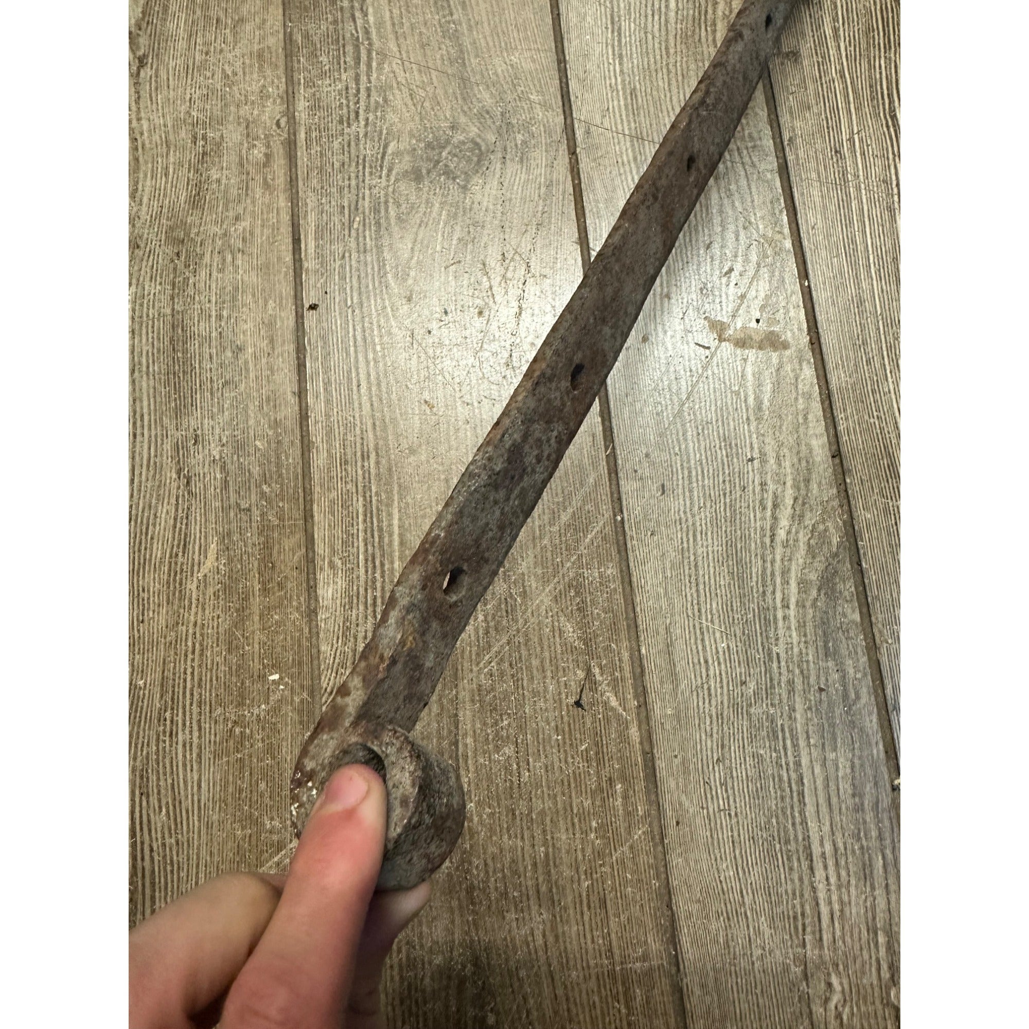 Antique Hand Forged Rustic Barn Door Strap Hinge 20"