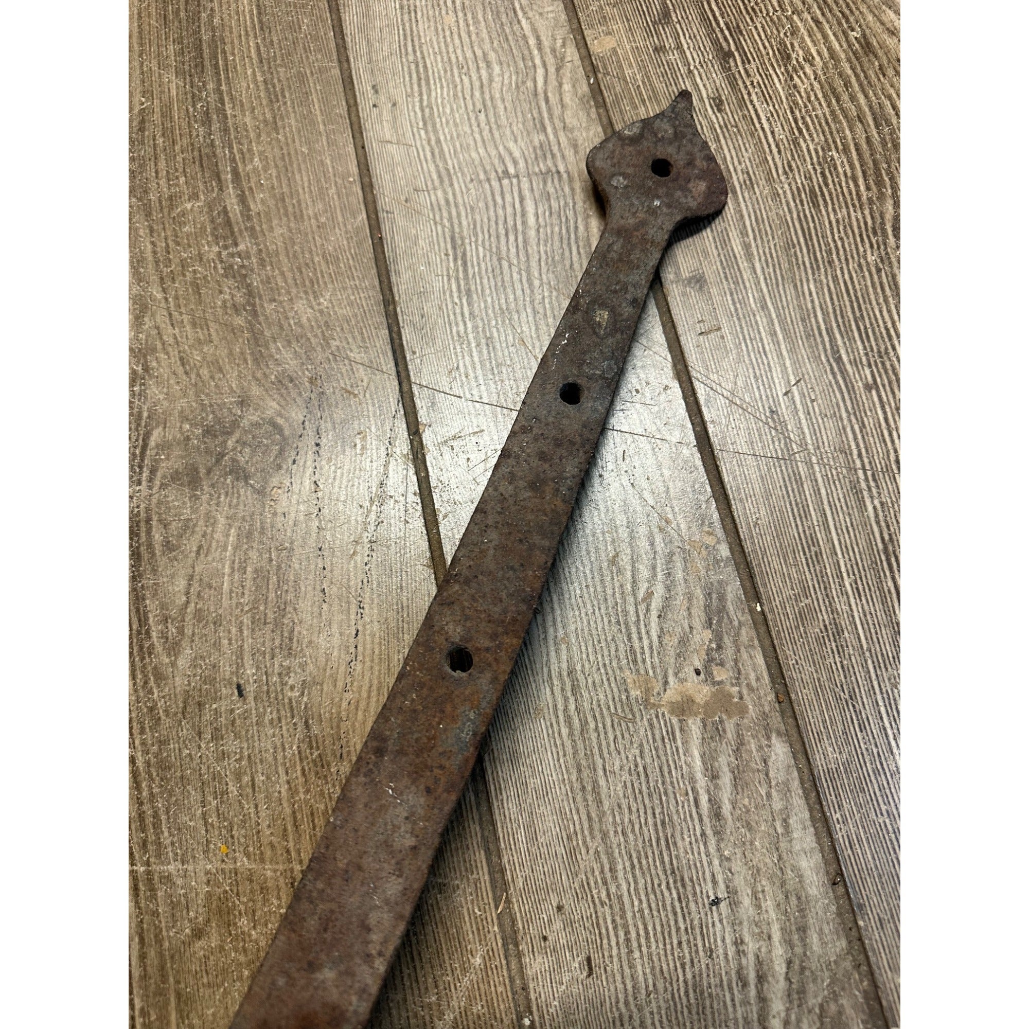 Antique Hand Forged Rustic Barn Door Strap Hinge 20"