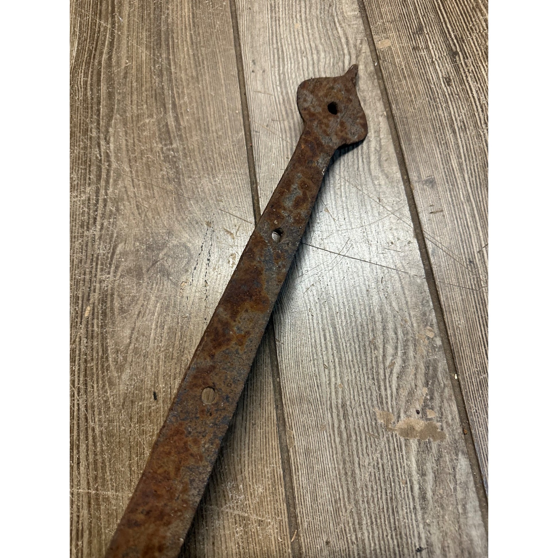 Antique Hand Forged Rustic Barn Door Strap Hinge 20"