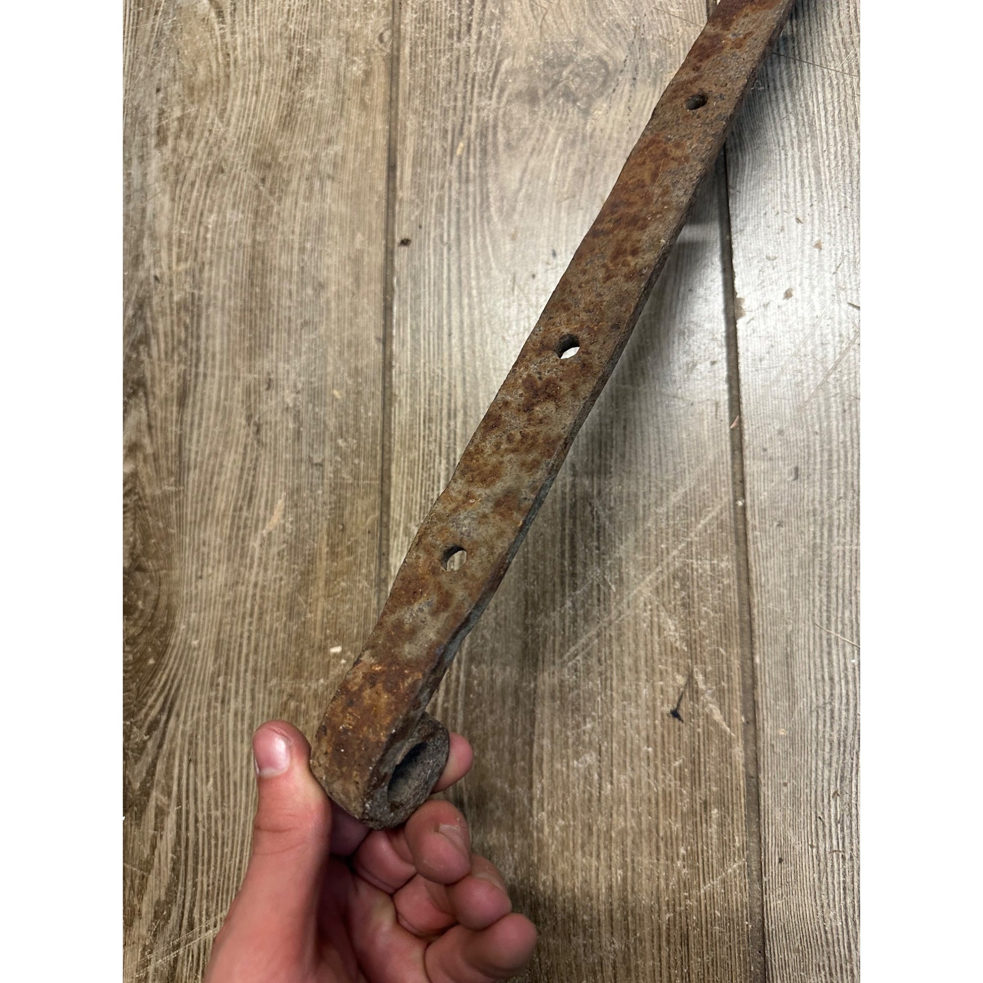 Antique Hand Forged Rustic Barn Door Strap Hinge 20"