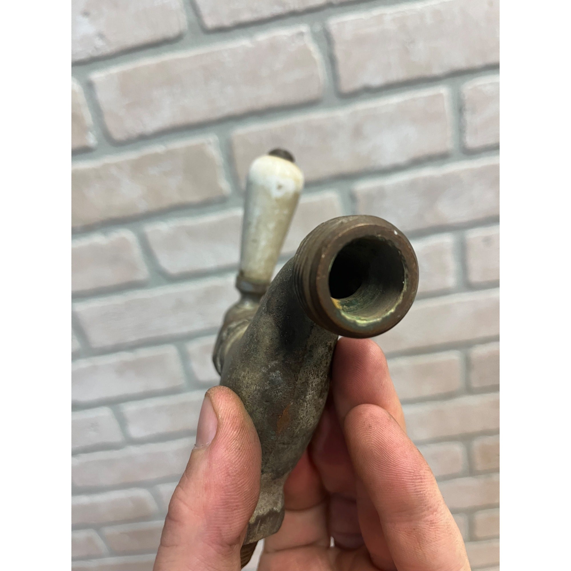 Vintage Hot Bathroom Sink Tub Faucet Spout Brass Porcelain