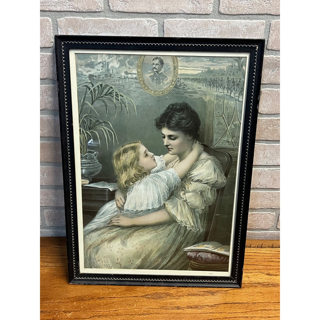 Vintage Spanish-American War Soldiers Wife Framed Art Print 1898 (Turner) Patriotic