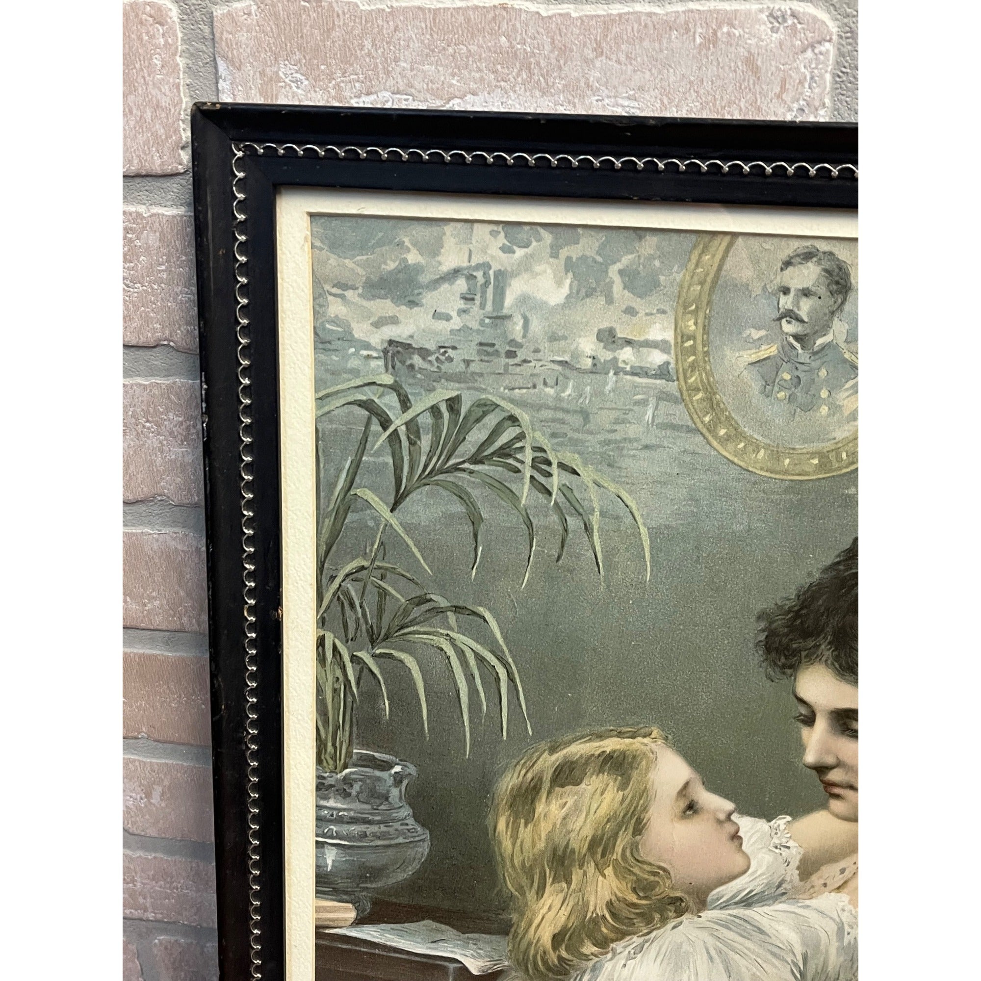 Vintage Spanish-American War Soldiers Wife Framed Art Print 1898 (Turner) Patriotic