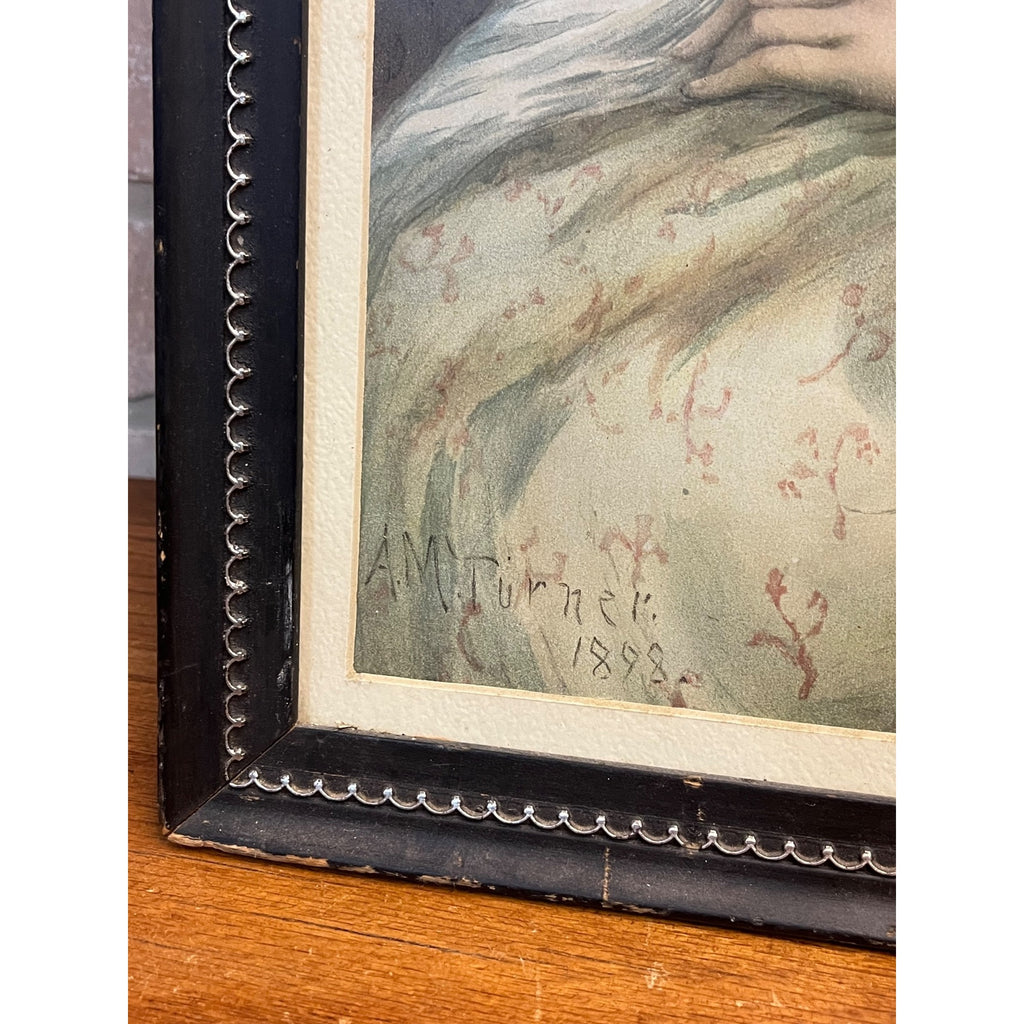 Vintage Spanish-American War Soldiers Wife Framed Art Print 1898 (Turner) Patriotic