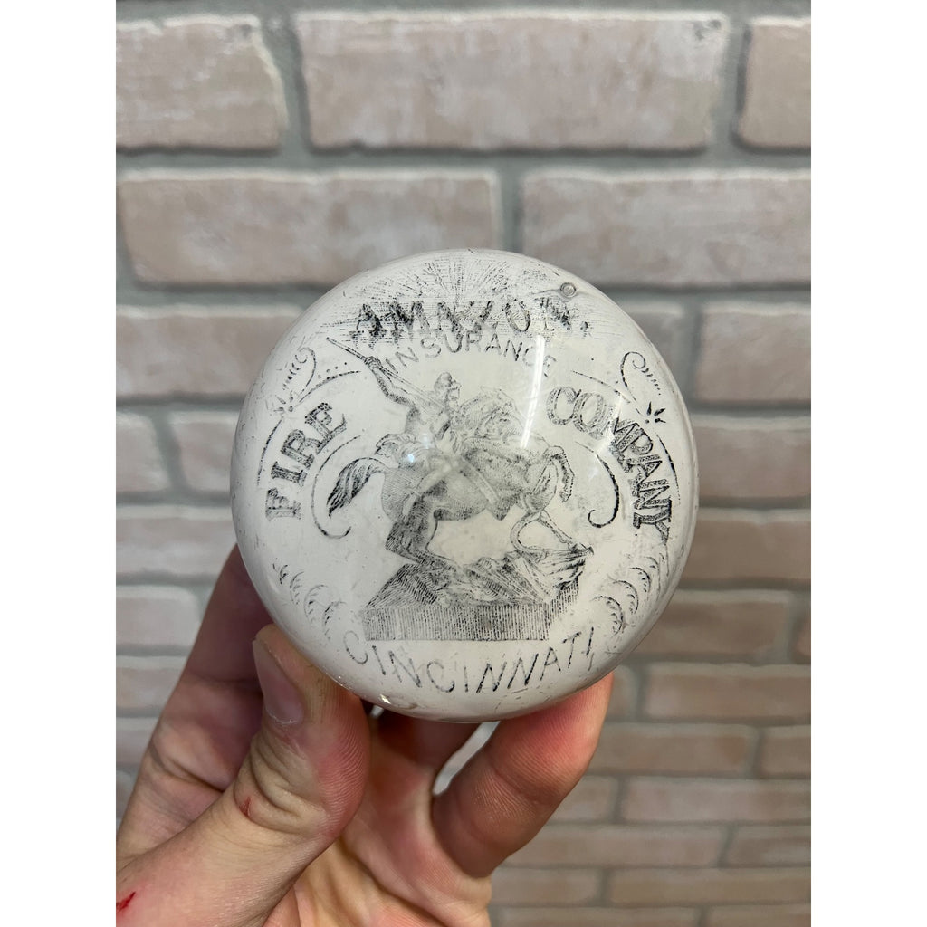 Antique 1882 Amazon Fire Insurance Company Advertising Paperweight Cincinnati