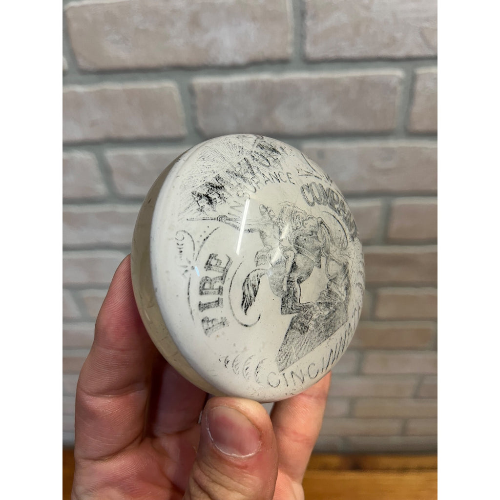 Antique 1882 Amazon Fire Insurance Company Advertising Paperweight Cincinnati