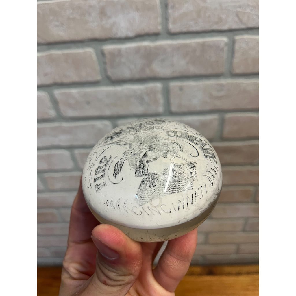 Antique 1882 Amazon Fire Insurance Company Advertising Paperweight Cincinnati