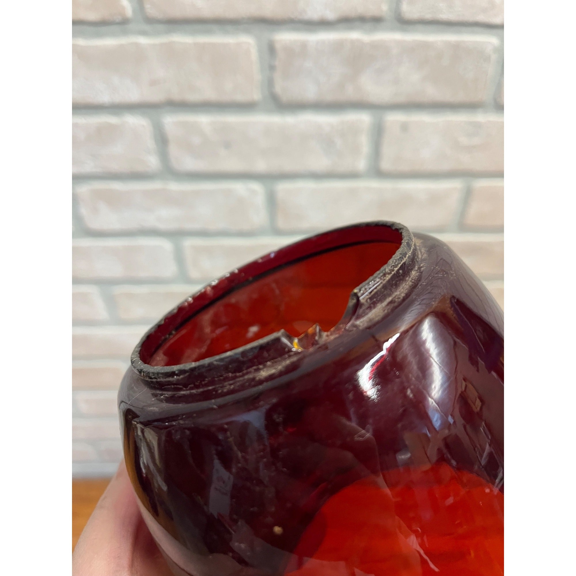 Dietz D-Lite Original Ruby Red Lantern Globe Replacement Part Loc-Nob H1