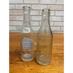 Vintage Lot of 2 West Bend Beverages Wisconsin Soda Bottles ACl & Embossed