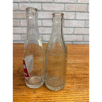 Vintage Lot of 2 West Bend Beverages Wisconsin Soda Bottles ACl & Embossed