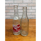Vintage Lot of 2 West Bend Beverages Wisconsin Soda Bottles ACl & Embossed