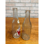 Vintage Lot of 2 West Bend Beverages Wisconsin Soda Bottles ACl & Embossed