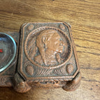 Syroco Style Art Deco Box Cigarette Case Ashtray Native American Okoboji Iowa