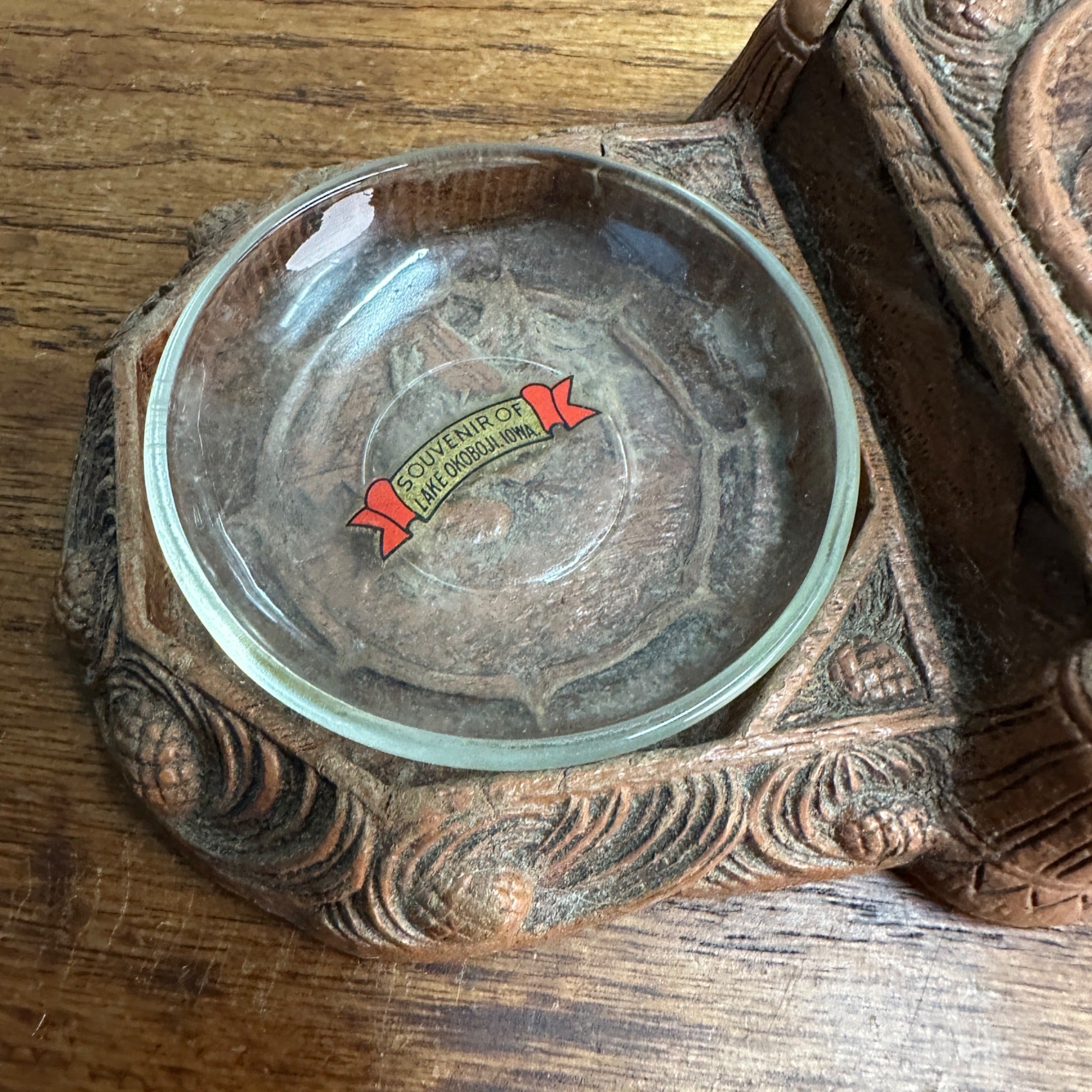 Syroco Style Art Deco Box Cigarette Case Ashtray Native American Okoboji Iowa