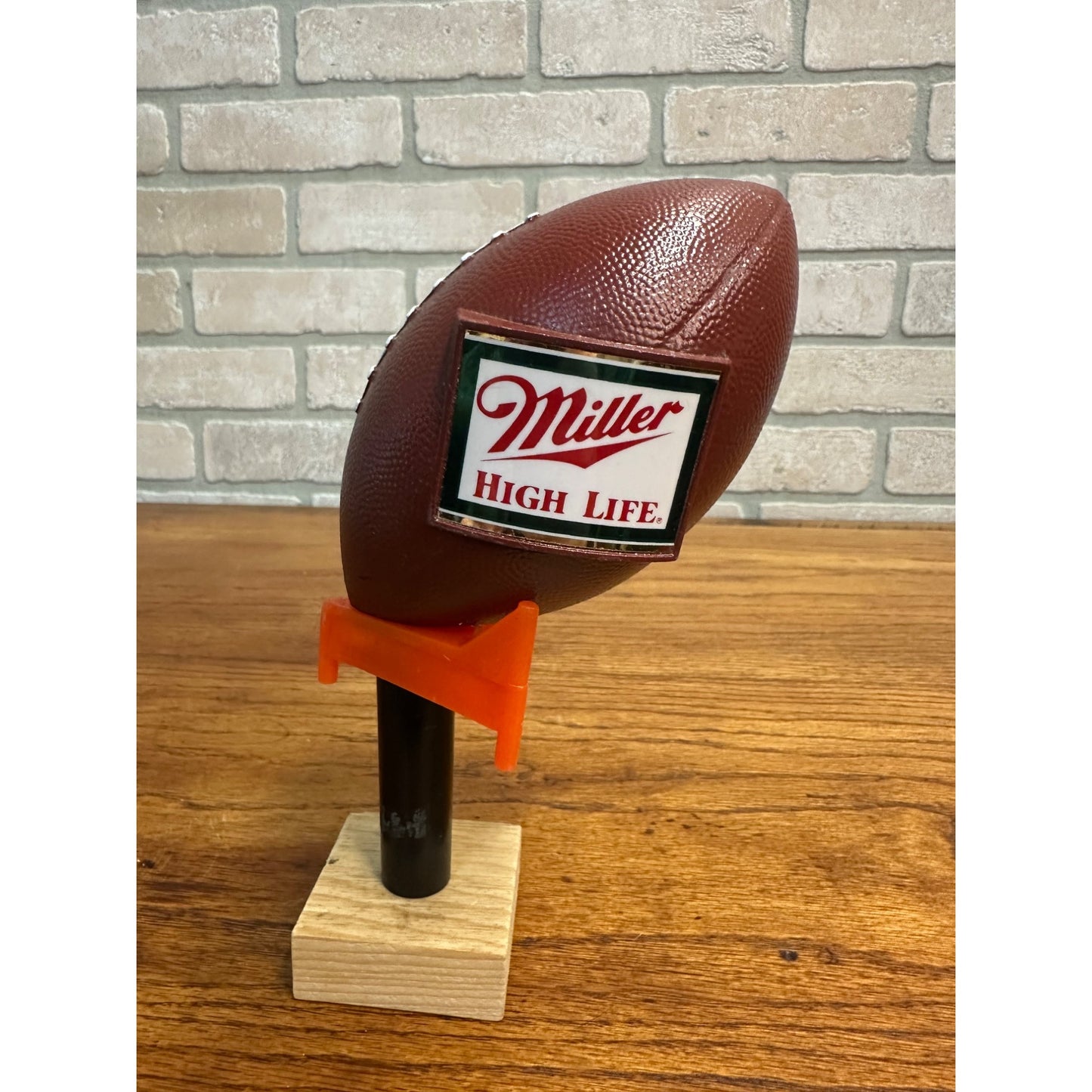 Vintage Miller High Life Beer Football on Tee Tap Handle