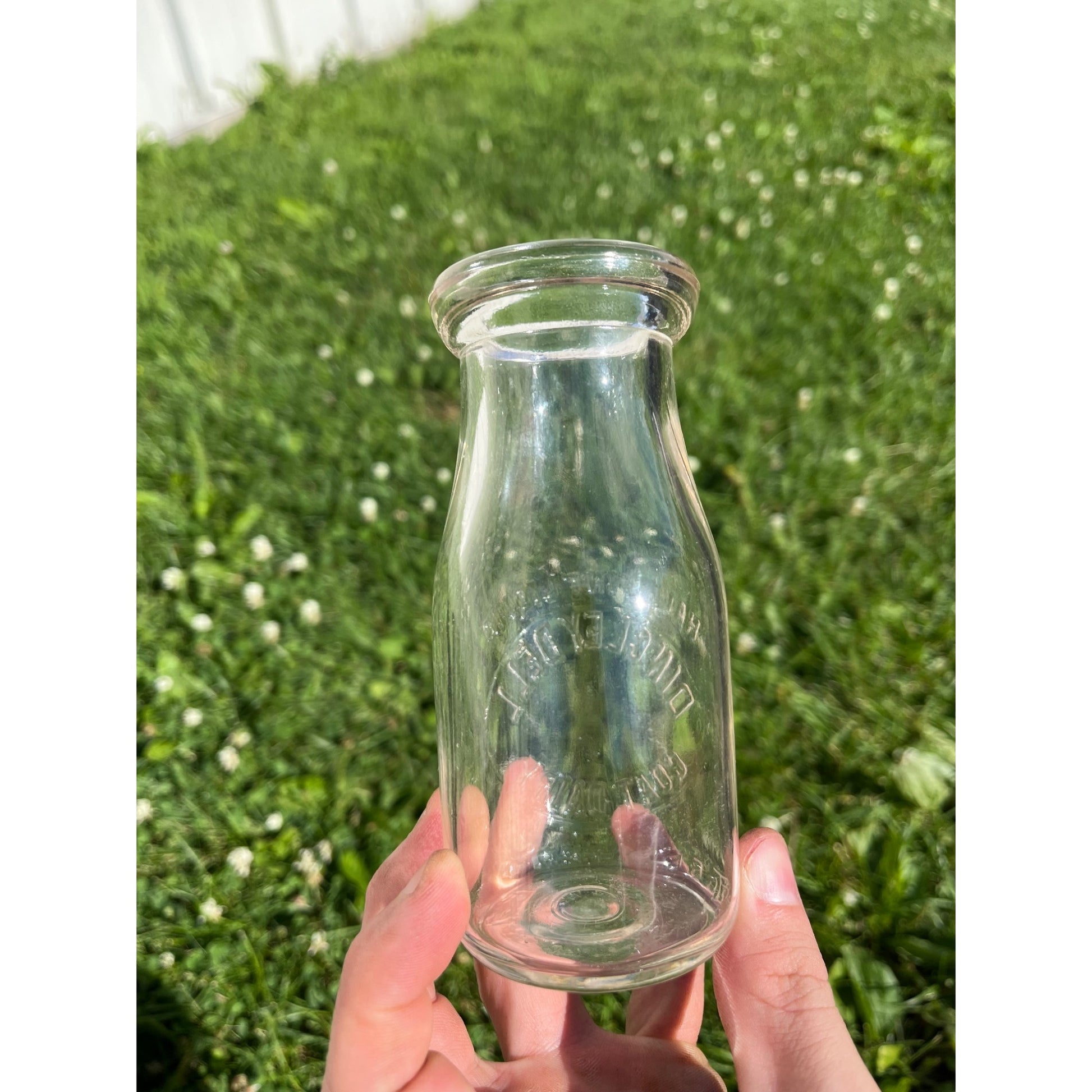 Vintage Dingley Dell Half Pint Bottle Goat Dairy Stepney Conn Ct Monroe