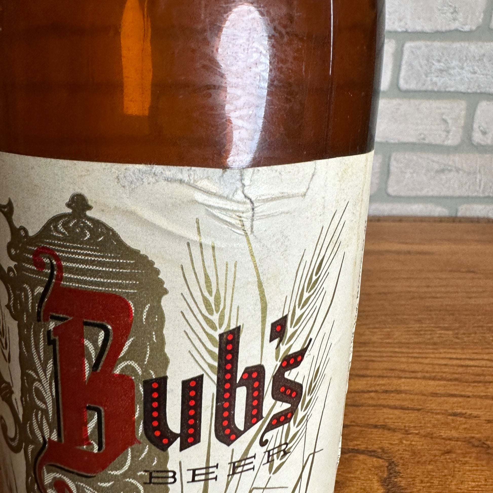 Vintage Bub's Beer Winona Minnesota Peter Bub Brewery Half Gallon Beer Picnic Bottle