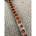Vintage Wood Walking Cane Stick Unique for Medallions / Tokens Buttons 33.5"