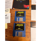 Stunts PC DOS Big Box 1990 Broderbund CIB 3.5 & 5.25 Floppy Disks Complete