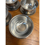 Set of 4 Vintage MCM Selandia Danish Modern Stainless Sauce / Dip Bowls 1960s