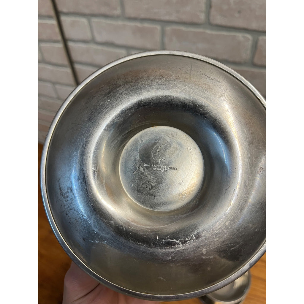 Set of 4 Vintage MCM Selandia Danish Modern Stainless Sauce / Dip Bowls 1960s