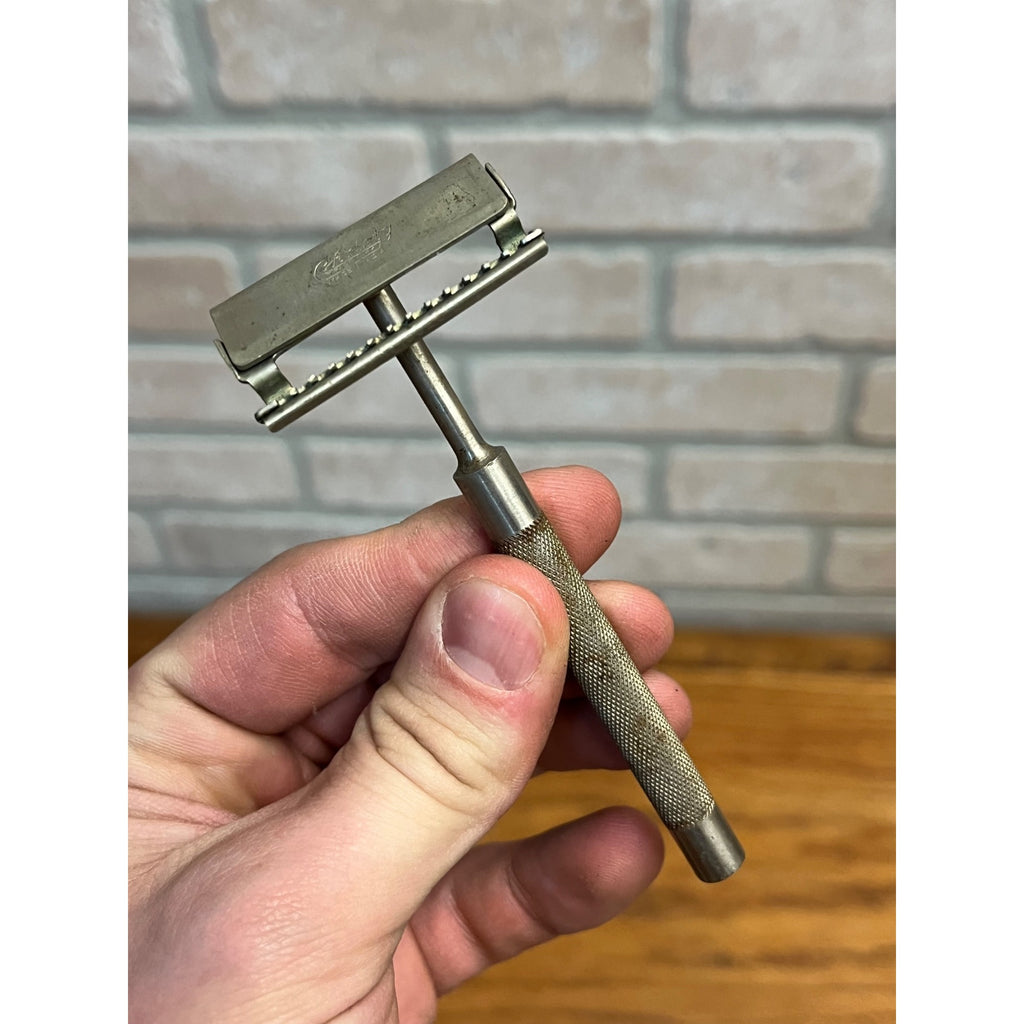 Antique Vintage 1920s Christy Advertiser Safety Razor With Original Box Shaving