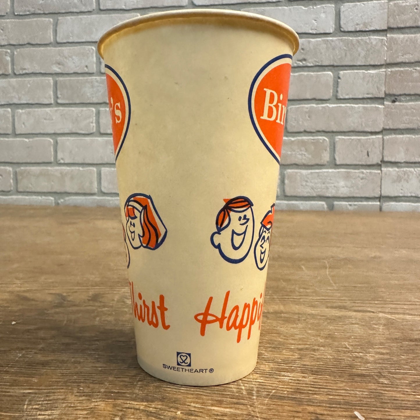 Vintage Bireley's Soda Paper Wax Cup 14 oz - Happifies Thirst - Original