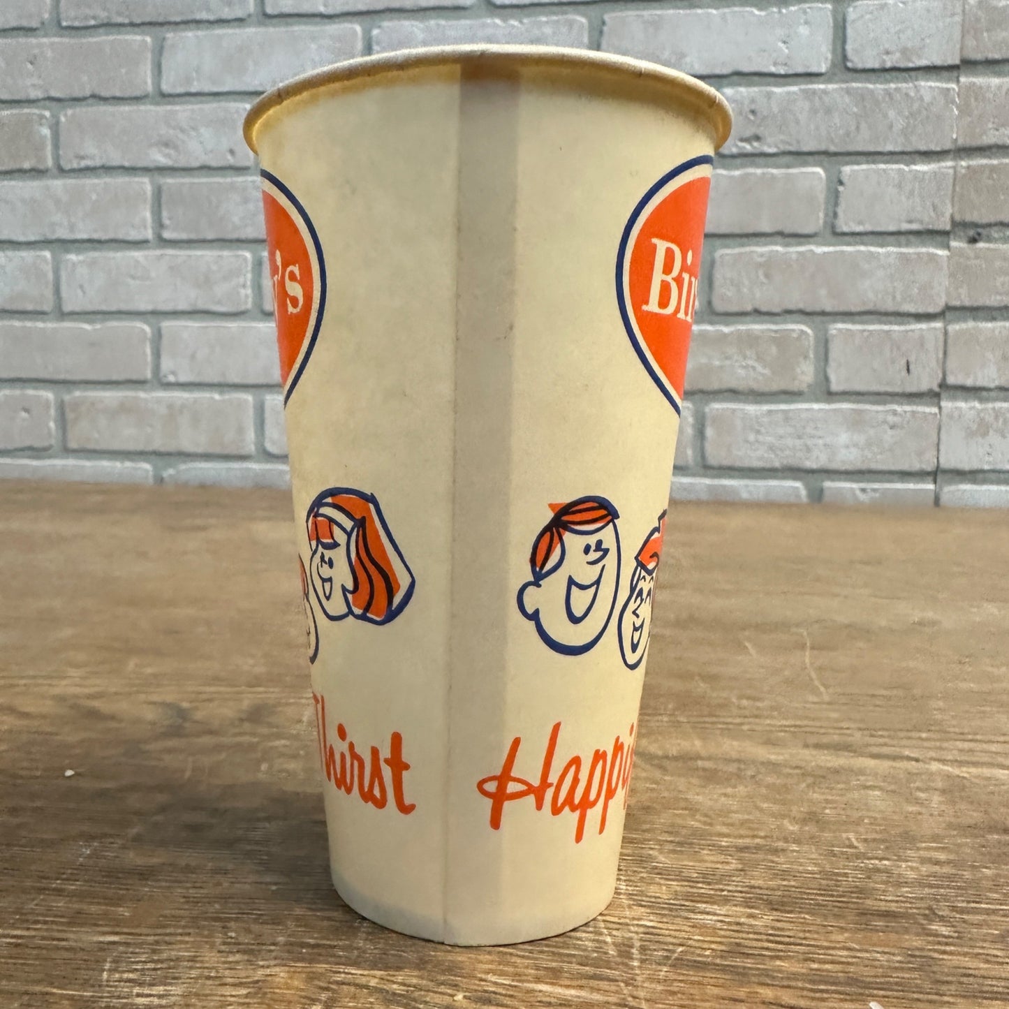 Vintage Bireley's Soda Paper Wax Cup 14 oz - Happifies Thirst - Original