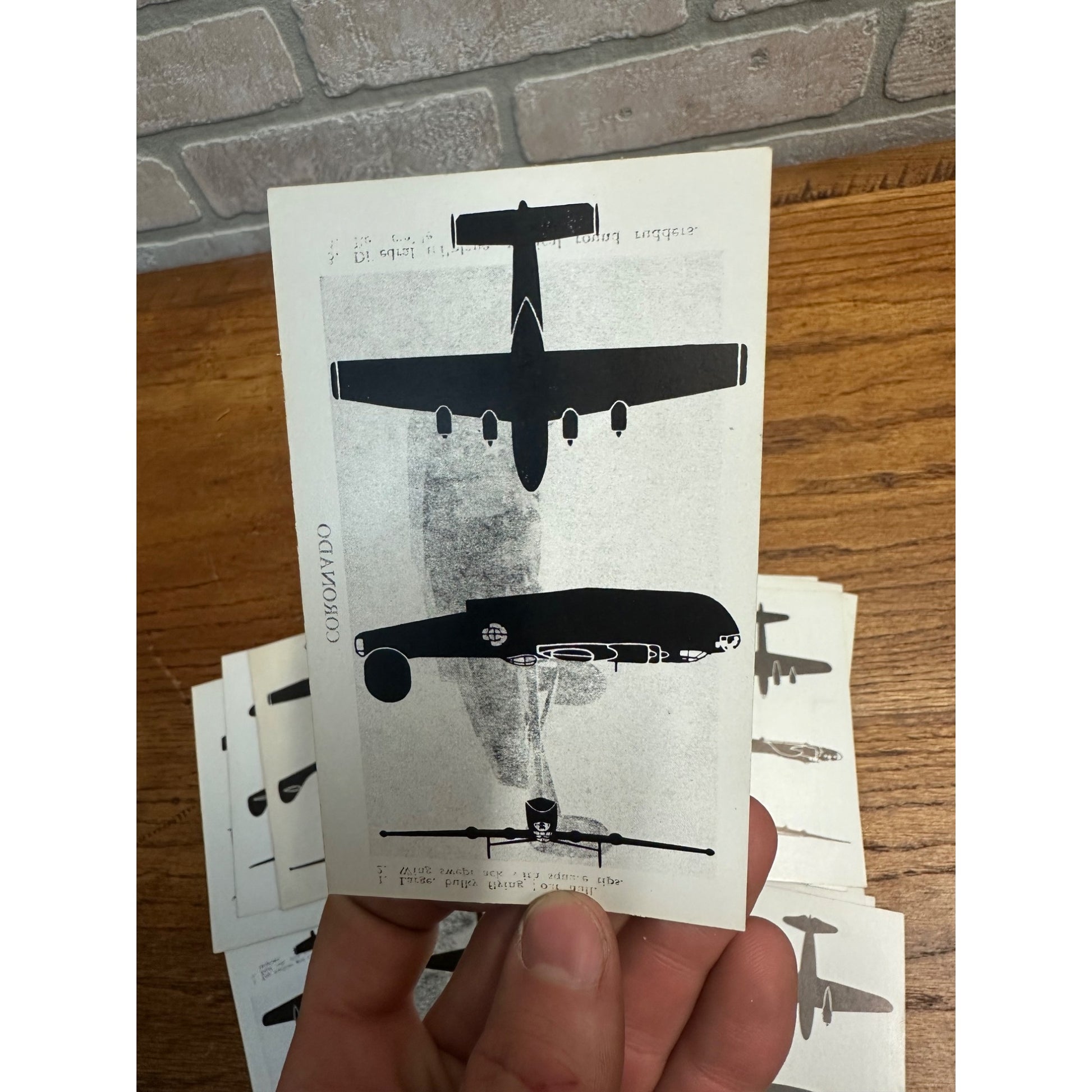 Original WWII Aircraft Warning Service Plane Identification Packet Silhouettes 55 Cards
