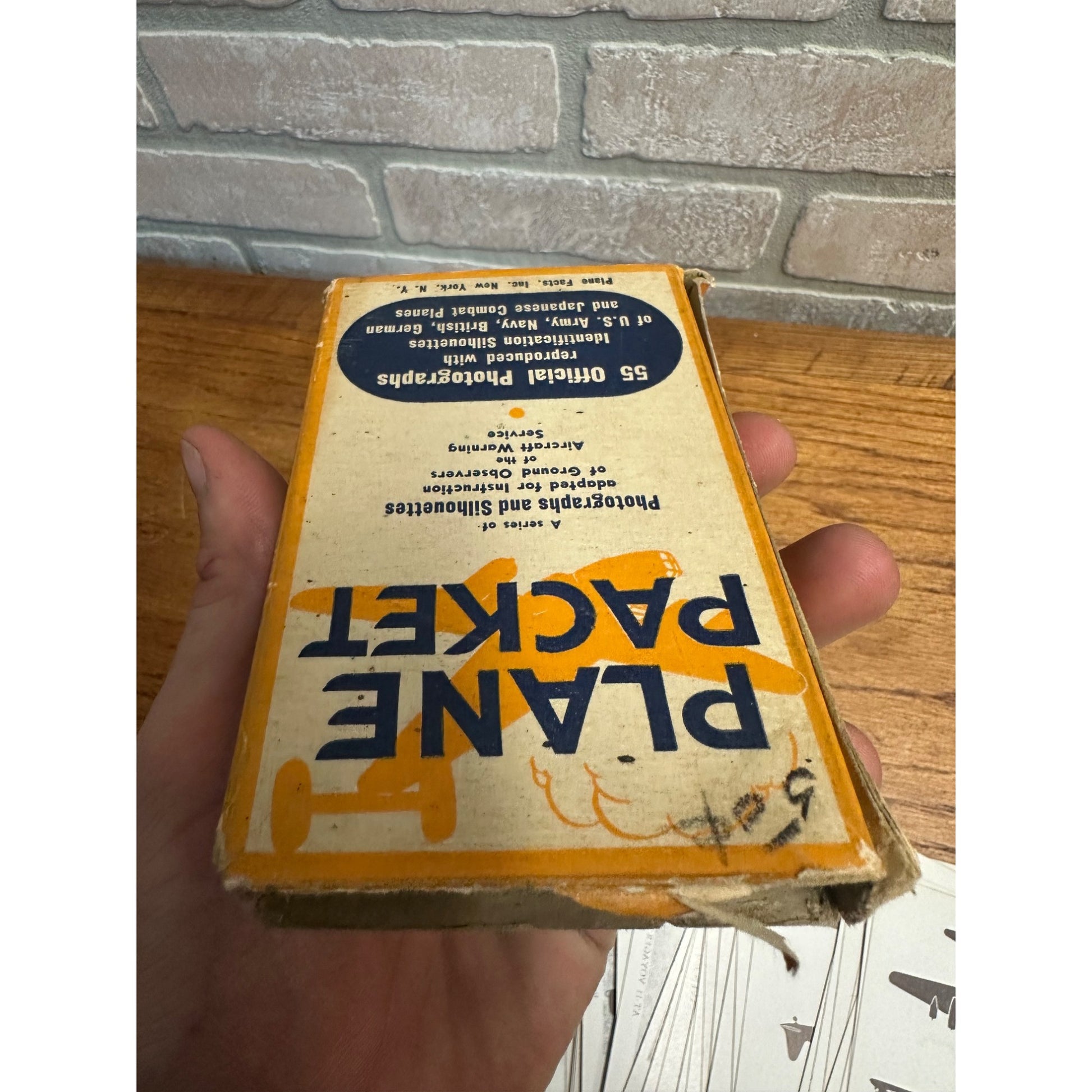 Original WWII Aircraft Warning Service Plane Identification Packet Silhouettes 55 Cards