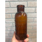 Antique 1900s Amber Bottle Celery-Fo-Mo Fond du Lac WI American Chem Co Druggist