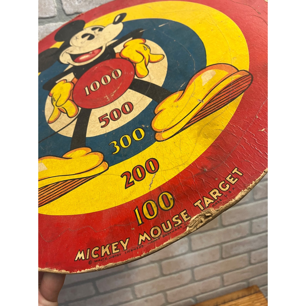 Vintage Mickey Mouse Target 1930s Cardboard Disney Game Marks Bros Marx Toy 17"