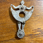 ANTIQUE BALLERINA CURTSY GIRL WATCH FOB PENDANT CIGAR CUTTER GERMANY